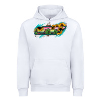 White Tennessee Map Sunflower Cactus Serape Urban Hoodie - RanaPortraitStore