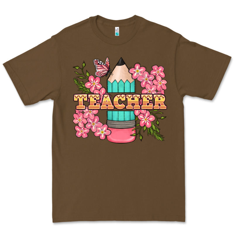 Teacher Floral Pencil Premium Tee by BundleAndBundleShop | Teevron