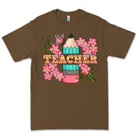 Cacao teacher floral pencil Premium Tee - BundleAndBundleShop