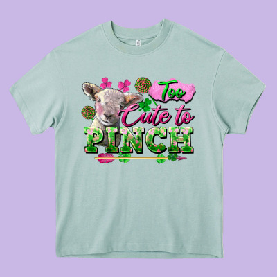 Too Cute To Pinch Heavy Core Tee Designed By Fadigitalartstudio