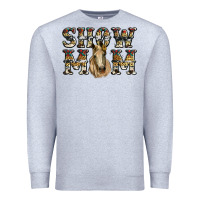 Heather Grey show mom horse Premium Sweatshirt - RanaPortraitStore