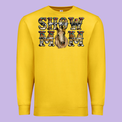 Show Mom Horse Premium Sweatshirt Designed By Ranaportraitstore