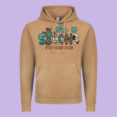 She Is Strong Vintage Hoodie Designed By Artiststas