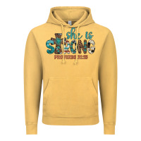 Vintage Mustard she is strong Vintage Hoodie - Artiststas