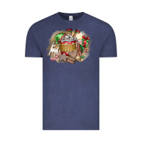 Vintage Denim Christmas Elf Vintage Tee - CowhideDigitalArt