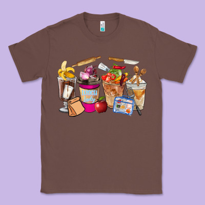 Lunch Lady Coffee Cups Classic Tee Designed By Fadigitalartstudio