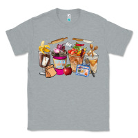Heather Grey Lunch Lady Coffee Cups Classic Tee - FaDigitalArtStudio