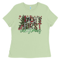 Matcha Baby's First Christmas Ladies Tee - CowhideDigitalArt