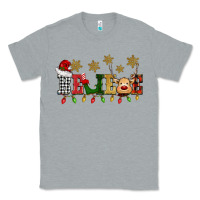 Heather Grey christmas believe Classic Tee - BarkalooDesign