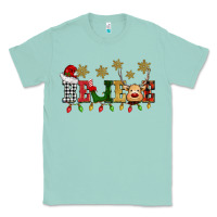 Seafoam christmas believe Classic Tee - BarkalooDesign