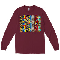 Burgundy autism brushstore Long Sleeve Tee - RacoonDesign