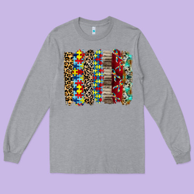 Autism Brushstore Long Sleeve Tee Designed By Racoondesign
