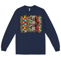 Navy autism brushstore Long Sleeve Tee - RacoonDesign