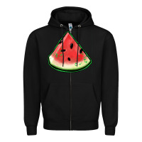 Black watermelon sliece Zipper Hoodie - Jasminsmagicworld