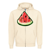 Sandshell watermelon sliece Zipper Hoodie - Jasminsmagicworld