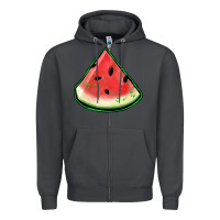 Smoke watermelon sliece Zipper Hoodie - Jasminsmagicworld