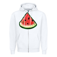 White watermelon sliece Zipper Hoodie - Jasminsmagicworld