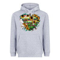 Heather Grey South Carolina State Map Heavyweight Hoodie - RanaPortraitStore