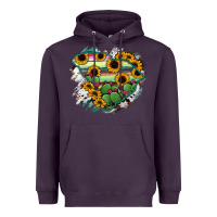 Plum South Carolina State Map Heavyweight Hoodie - RanaPortraitStore