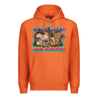 Carrot all you need is love & coffee Premium Hoodie - BarkalooDesign