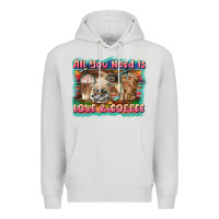 All You Need Is Love & Coffee Premium Hoodie | Teevron