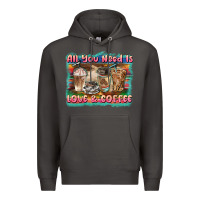 Smoke all you need is love & coffee Premium Hoodie - BarkalooDesign