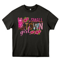 Asphalt small town girl with flowers bbs Heavy Core Tee - BundleAndBundleShop