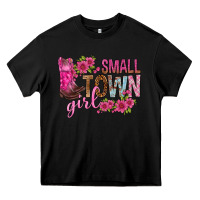 Black small town girl with flowers bbs Heavy Core Tee - BundleAndBundleShop