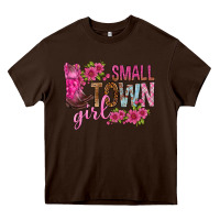 Chocolate Brown small town girl with flowers bbs Heavy Core Tee - BundleAndBundleShop