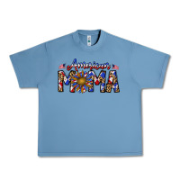 Pebble Blue American mama Urban Heavy Tee - CowhideDigitalArt