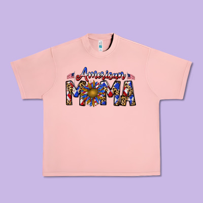 American Mama Urban Heavy Tee Designed By Cowhidedigitalart