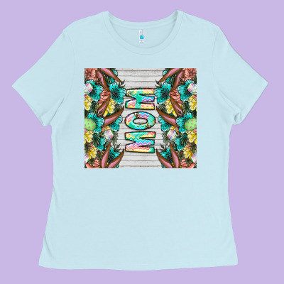 Easter Mom Ladies Tee Designed By Cowhidedigitalart
