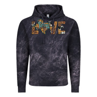 Cloud Black love texas map sunflower leopard cowhide Vintage Hoodie - Artiststas