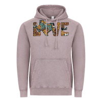 Vintage Zinc love texas map sunflower leopard cowhide Vintage Hoodie - Artiststas
