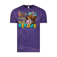 Cloud Purple Deja Moo I've Heard Tih Bull Before Vintage Tee - CowhideDigitalArt
