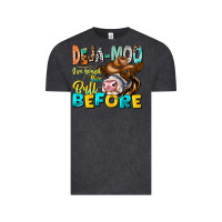 Vintage Black Deja Moo I've Heard Tih Bull Before Vintage Tee - CowhideDigitalArt