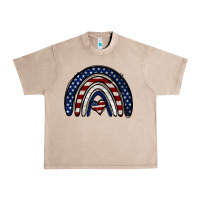 French Oak USA American Flag Rainbow Urban Heavy Tee - Jasminsmagicworld