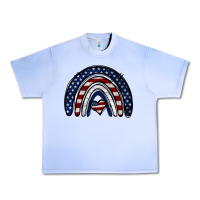Grape Ice USA American Flag Rainbow Urban Heavy Tee - Jasminsmagicworld