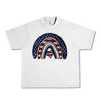 Lunar Rock USA American Flag Rainbow Urban Heavy Tee - Jasminsmagicworld
