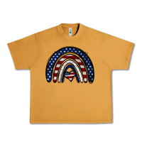 Peanut Butter USA American Flag Rainbow Urban Heavy Tee - Jasminsmagicworld