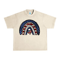 Sandshell USA American Flag Rainbow Urban Heavy Tee - Jasminsmagicworld