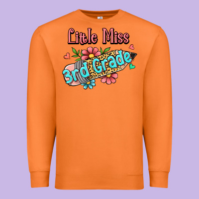 Little Miss Third Grade Premium Sweatshirt Designed By Ranaportraitstore