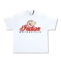 White motorcycle racing indian Urban Heavy Tee - linhVisuals