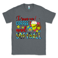 Charcoal Heather I Run On Coffee And Softball Frappe Classic Tee - FaDigitalArtStudio