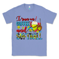 Colony Blue I Run On Coffee And Softball Frappe Classic Tee - FaDigitalArtStudio