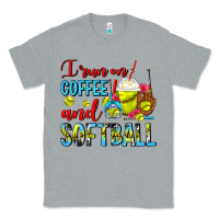 Heather Grey I Run On Coffee And Softball Frappe Classic Tee - FaDigitalArtStudio