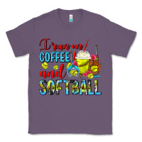 Lavender I Run On Coffee And Softball Frappe Classic Tee - FaDigitalArtStudio
