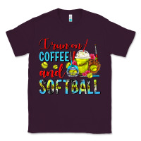 Plum I Run On Coffee And Softball Frappe Classic Tee - FaDigitalArtStudio