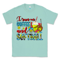 Seafoam I Run On Coffee And Softball Frappe Classic Tee - FaDigitalArtStudio