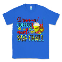 True Royal I Run On Coffee And Softball Frappe Classic Tee - FaDigitalArtStudio